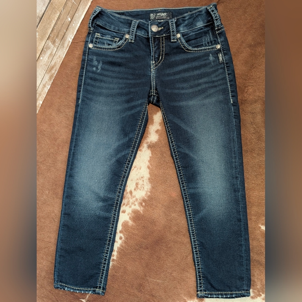 Silver Suki Joga Mid Capri Jean